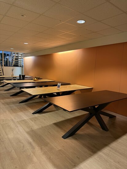 Langwerpige- en ovalen eetkamertafels | Met massief eikenhouten toplaag | Meeneemprijs 495,-