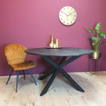 Eetkamertafel New York - Rond - Metaal met mangohout Eetkamertafel New York - Rond - Metaal met mangohout