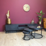 Salontafelset New York - Zwart - Metaal Salontafelset New York - Zwart - Metaal
