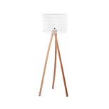 Vloerlamp Stripe - Wit - Mangohout Vloerlamp Stripe - Wit - Mangohout