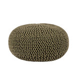 Poef Knitted - Army green - Katoen - L Poef Knitted - Army green - Katoen - L