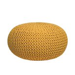 Poef Knitted - Oker - Katoen - L Poef Knitted - Oker - Katoen - L