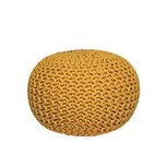 Poef Knitted - Oker - Katoen - M Poef Knitted - Oker - Katoen - M