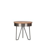 Bijzettafel Saran - Antiek grijs - Metaal - Rond - 44 cm Bijzettafel Saran - Antiek grijs - Metaal - Rond - 44 cm
