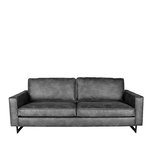 Bank Arezzo - Grijs - Leder - 3-Zits Bank Arezzo - Grijs - Leder - 3-Zits