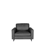 Bank Arezzo - Antraciet - Microfiber - 1-Zits Bank Arezzo - Antraciet - Microfiber - 1-Zits