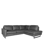 Hoekbank Arezzo - Antraciet - Microfiber â 2,5-Zits + Ottomane Hoekbank Arezzo - Antraciet - Microfiber â 2,5-Zits + Ottomane