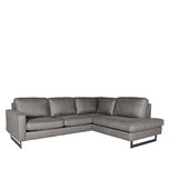 Hoekbank Arezzo - Grijs - Microfiber - 2,5-Zits + Ottomane Hoekbank Arezzo - Grijs - Microfiber - 2,5-Zits + Ottomane
