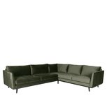 Hoekbank Siena - Army green - Fluweel - 3-Zits + Hoek + 2-Zits Hoekbank Siena - Army green - Fluweel - 3-Zits + Hoek + 2-Zits