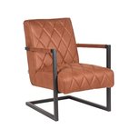 Fauteuil Denmark - Cognac - Microfiber Fauteuil Denmark - Cognac - Microfiber