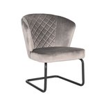 Fauteuil Flow - Grijs - Fluweel Fauteuil Flow - Grijs - Fluweel