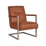 Fauteuil Jim - Cognac - Microfiber Fauteuil Jim - Cognac - Microfiber