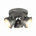 Spot Moto - Burned Steel - Metaal - 3 Lichts Spot Moto - Burned Steel - Metaal - 3 Lichts