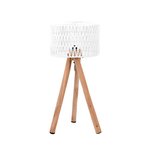 Tafellamp Stripe - Wit - Katoen Tafellamp Stripe - Wit - Katoen
