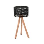 Tafellamp Stripe - Zwart - Katoen Tafellamp Stripe - Zwart - Katoen