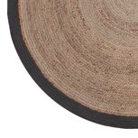 Vloerkleed Jute - Zwart - Jute - 150x150 cm Vloerkleed Jute - Zwart - Jute - 150x150 cm
