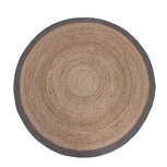 Vloerkleed Jute - Grijs - Jute - 180x180 cm Vloerkleed Jute - Grijs - Jute - 180x180 cm