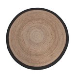 Vloerkleed Jute - Zwart - Jute - 180x180 cm Vloerkleed Jute - Zwart - Jute - 180x180 cm