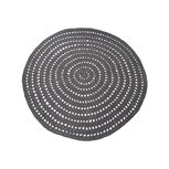 Vloerkleed Knitted - Antraciet - Katoen - 150x150 cm Vloerkleed Knitted - Antraciet - Katoen - 150x150 cm