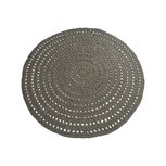 Vloerkleed Knitted - Army green - Katoen - 150x150 cm Vloerkleed Knitted - Army green - Katoen - 150x150 cm