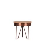 Bijzettafel Saran - Koper - Metaal - Rond - 44 cm Bijzettafel Saran - Koper - Metaal - Rond - 44 cm