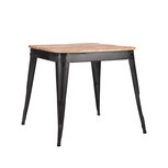 Eetkamertafel Liege - Zwart - Metaal - 75x75 cm Eetkamertafel Liege - Zwart - Metaal - 75x75 cm