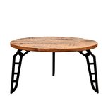 Salontafel Flintstone - Rough - Mangohout - Rond - 80 cm Salontafel Flintstone - Rough - Mangohout - Rond - 80 cm