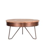 Salontafel Saran - Koper - Metaal - Rond - 80 cm Salontafel Saran - Koper - Metaal - Rond - 80 cm