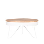 Salontafel Saran - Wit - Metaal - Rond - 80 cm Salontafel Saran - Wit - Metaal - Rond - 80 cm