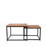 Salontafel Set Couple - Rough - Mangohout Salontafel Set Couple - Rough - Mangohout