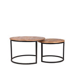 Salontafel Set Double - Rough - Mangohout Salontafel Set Double - Rough - Mangohout