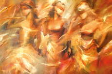 Female figures handmade paint Female figures handmade paint