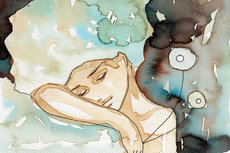 Watercolor painting of a girl Watercolor painting of a girl