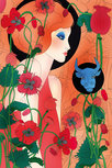 Beautiful woman with bull Beautiful woman with bull