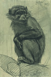 Monkey on Branch August Allebé Monkey on Branch August Allebé