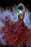Woman with dress, Dancing Woman with dress, Dancing