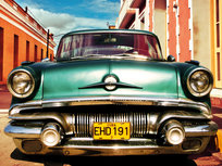 Vintage American car in Habana Vintage American car in Habana
