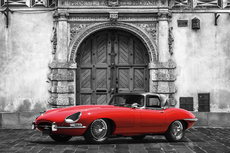 Roadster in front of Palace Roadster in front of Palace