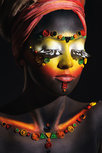 African woman with makeup African woman with makeup