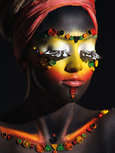 African woman with makeup African woman with makeup
