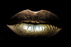 Closeup view of sexual lips Closeup view of sexual lips