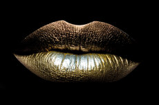 Closeup view of sexual lips Closeup view of sexual lips