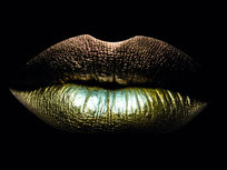 Closeup view of sexual lips Closeup view of sexual lips