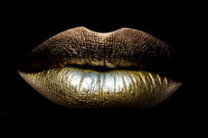 Closeup view of sexual lips Closeup view of sexual lips