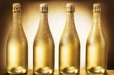Four elegant unlabeled bottles Four elegant unlabeled bottles