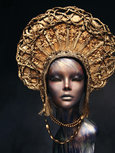 Mannequin in golden heat wear Mannequin in golden heat wear