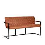 Eetkamerbank Denmark - Cognac - Microfiber - 155 cm Eetkamerbank Denmark - Cognac - Microfiber - 155 cm