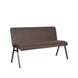 Eetkamerbank Matz - Antraciet - Microfiber - 145 cm Eetkamerbank Matz - Antraciet - Microfiber - 145 cm