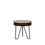 LABEL51 Bijzettafel Saran - Zwart - Metaal - Rond - 44 cm LABEL51 Bijzettafel Saran - Zwart - Metaal - Rond - 44 cm