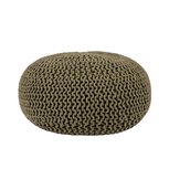 LABEL51 Poef Knitted - Army green - Katoen - L LABEL51 Poef Knitted - Army green - Katoen - L